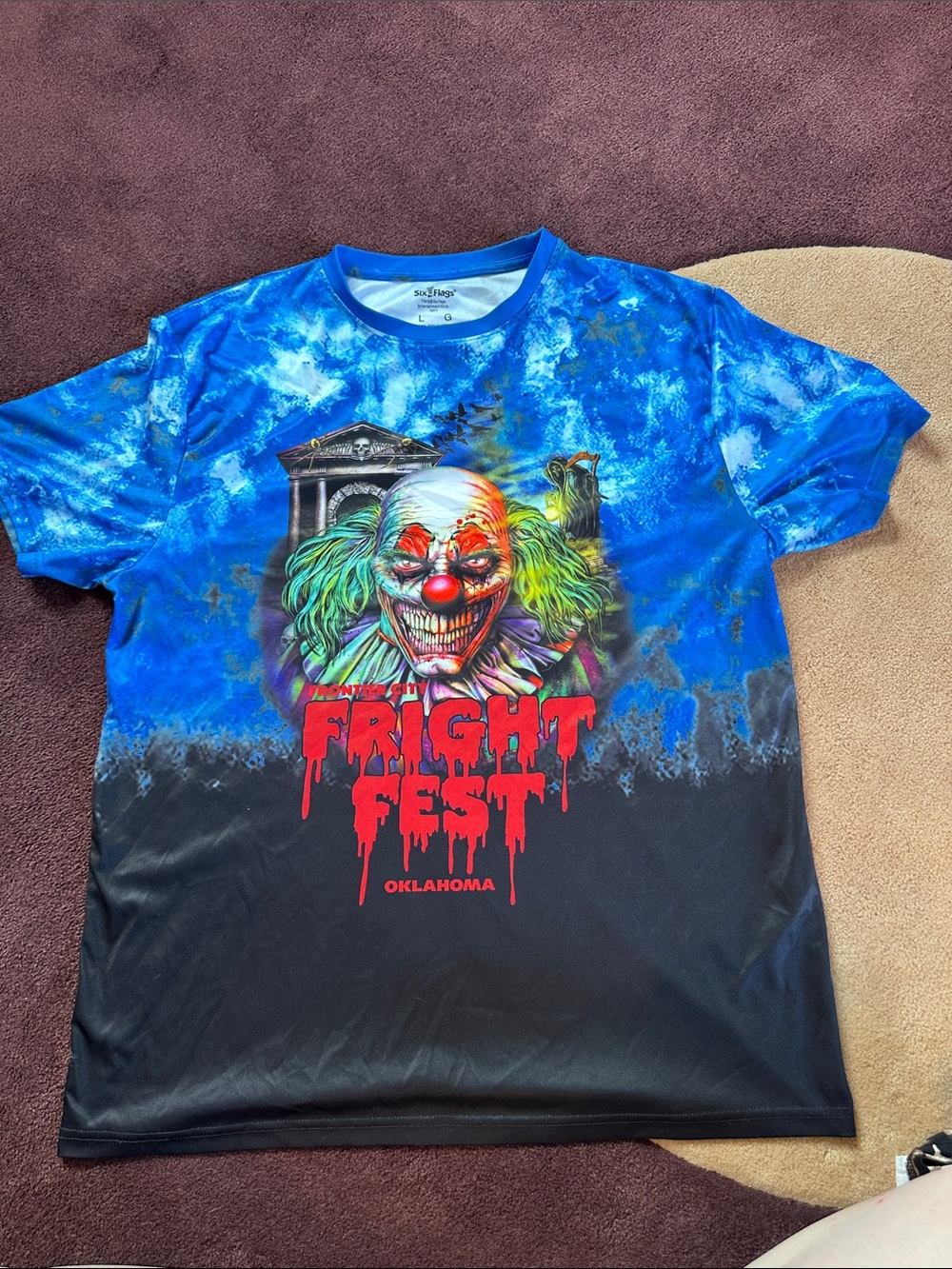 Fright Fest Oklahoma Short Sleeve Graphic Tee - Blue/Black
